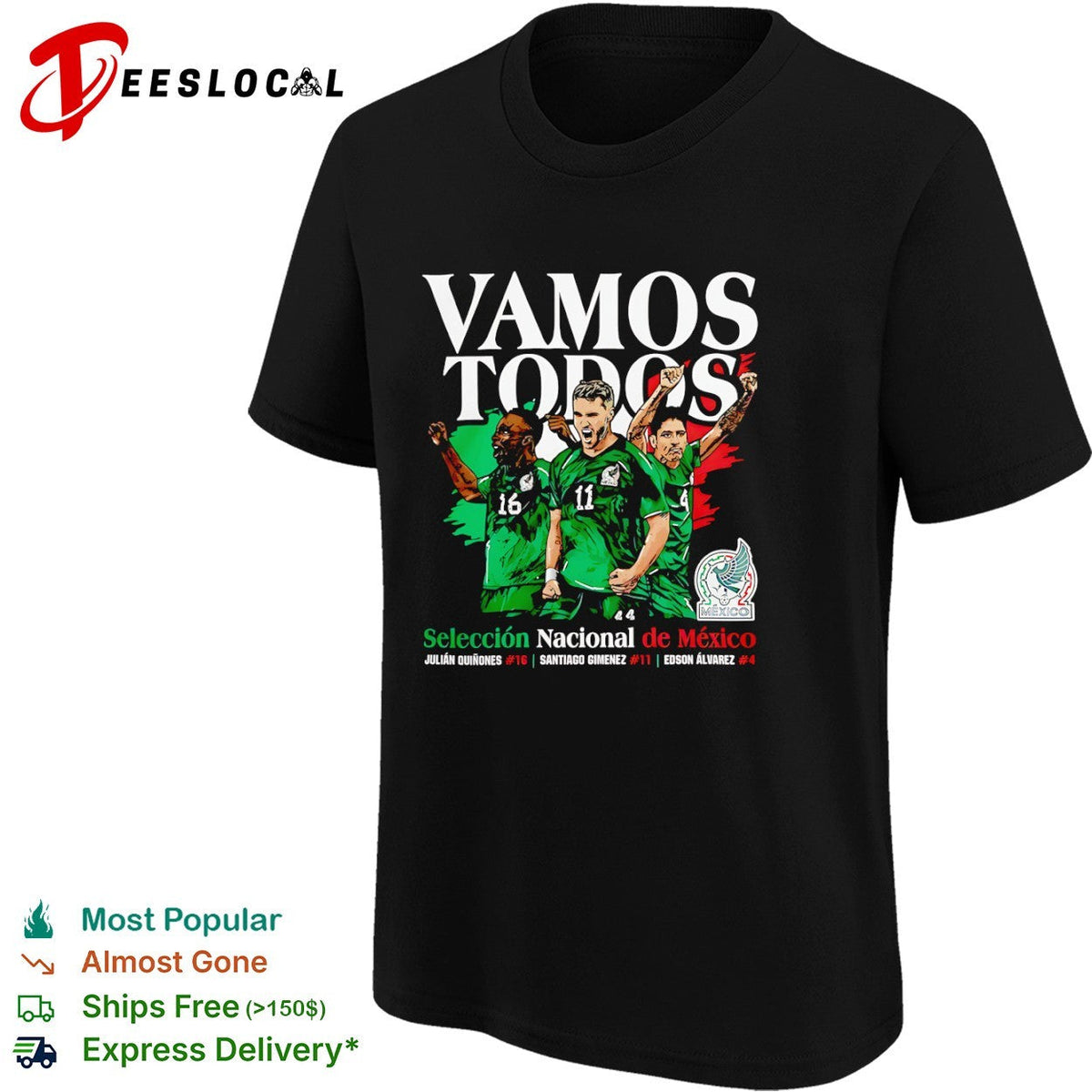 Julián Quiñones Santiago Giménez Edson Álvarez Mexico National Team Vamos Todos shirt Unisex
