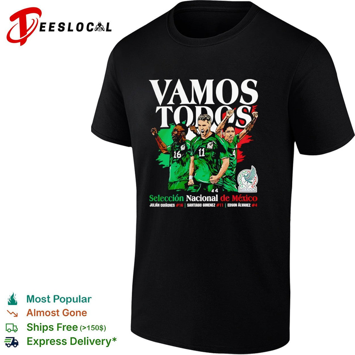 Julián Quiñones Santiago Giménez Edson Álvarez Mexico National Team Vamos Todos shirt Unisex