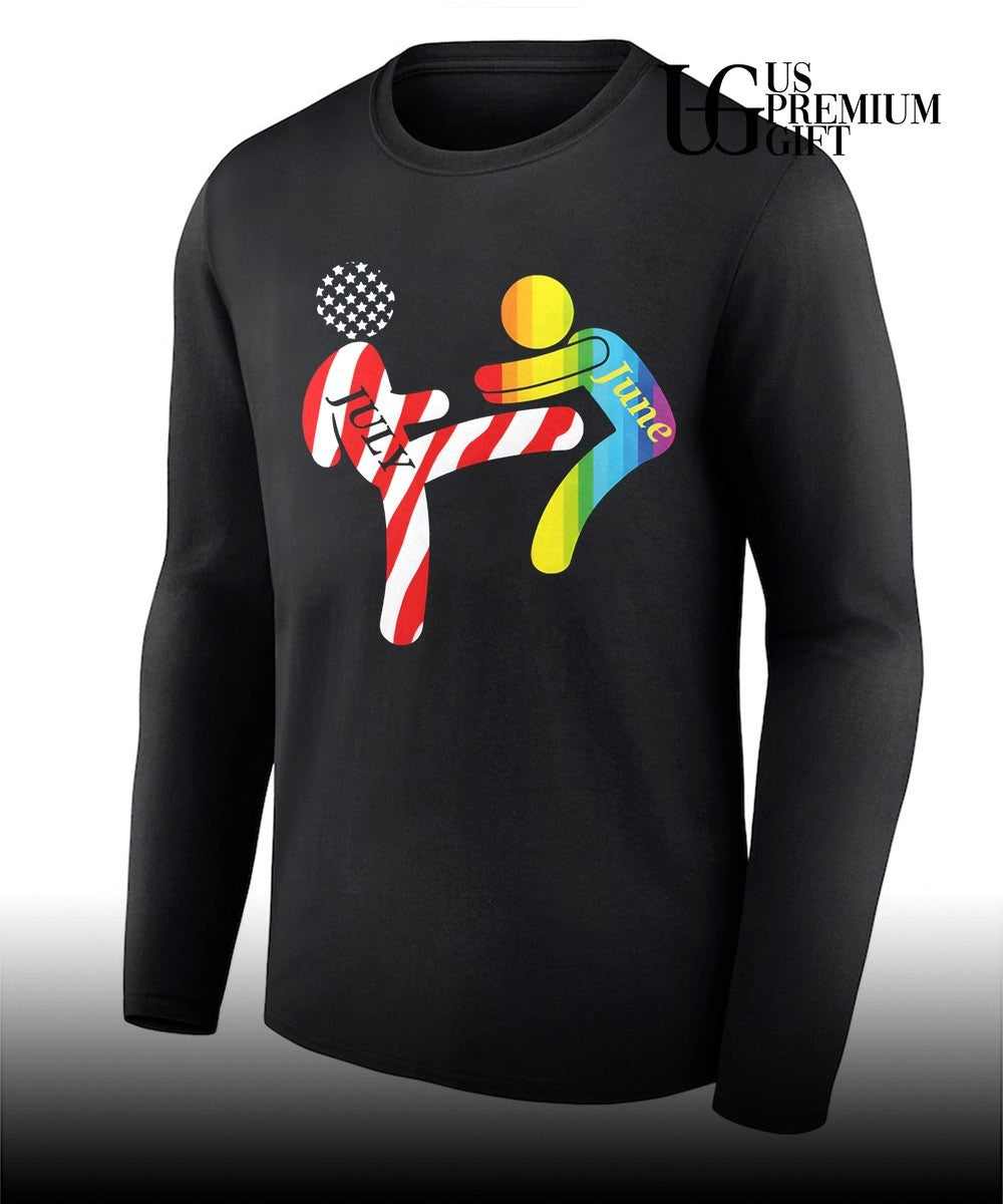 July Independence Kick June Pride Month shirt Unisex