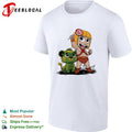 Jungle kid holding lollipop with tiger cub shirt Unisex
