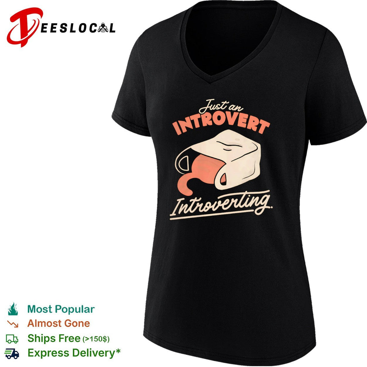 Just an Introvert Introverting Cat in a Bag shirt Unisex