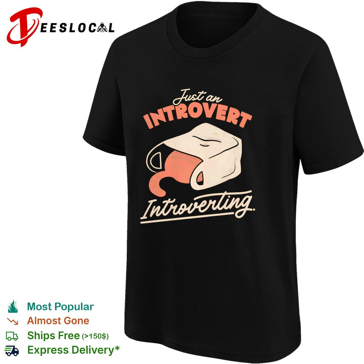 Just an Introvert Introverting Cat in a Bag shirt Unisex