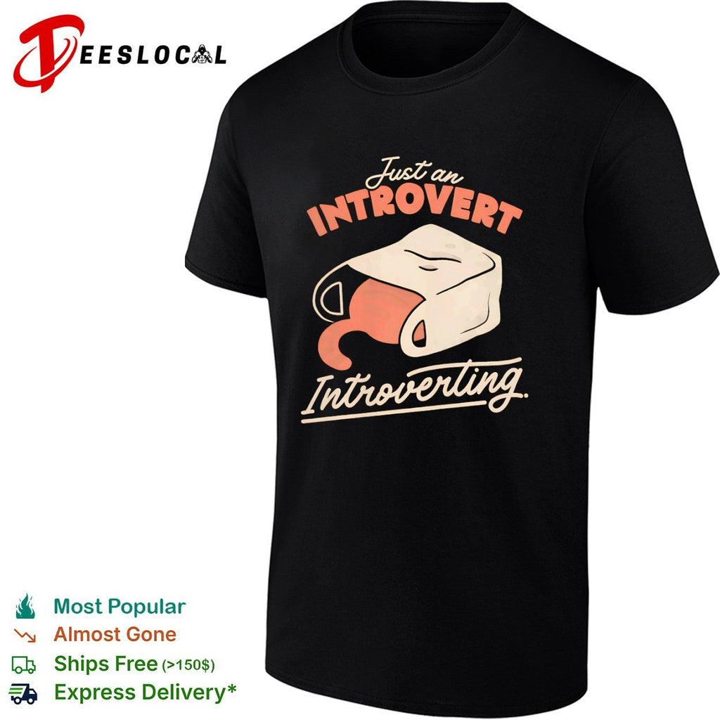 Just an Introvert Introverting Cat in a Bag shirt Unisex