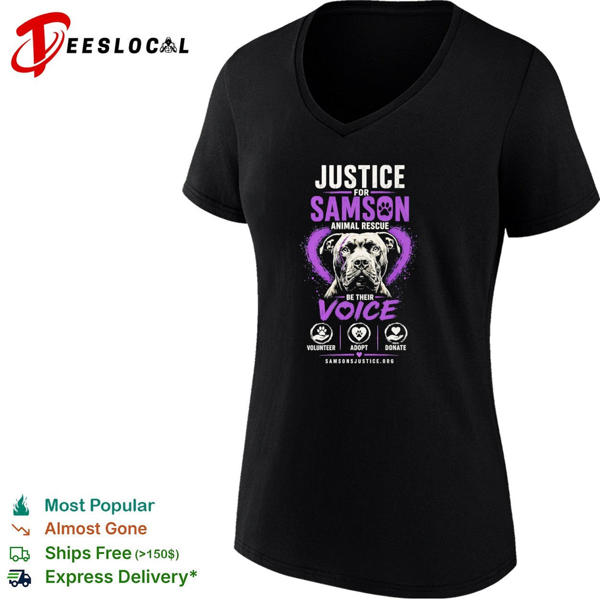 Justice for Samson Animal Rescue be their voice volunteer adopt donate shirt Unisex
