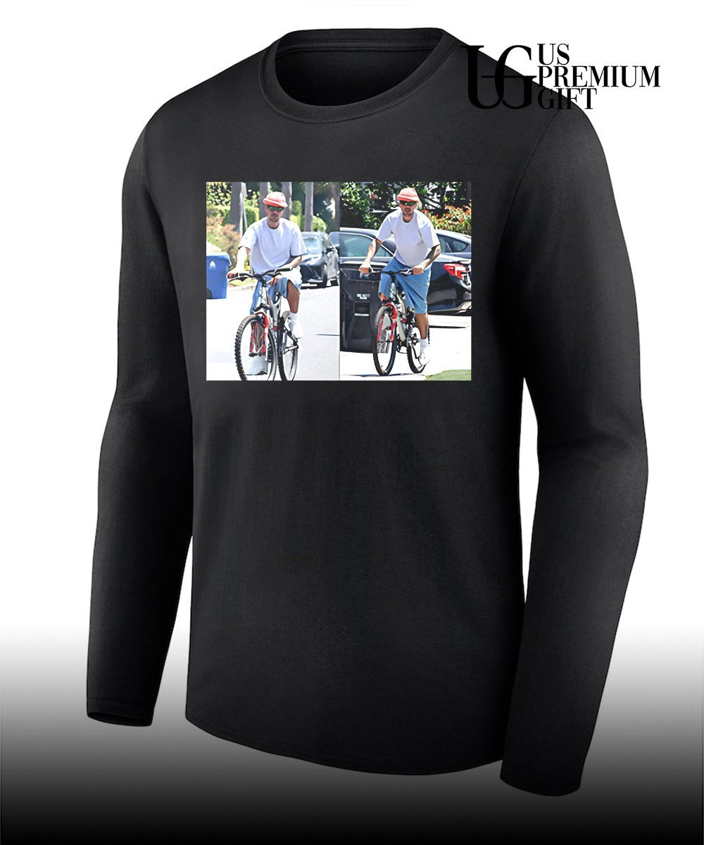 Justin Bieber cycling photo shirt Unisex