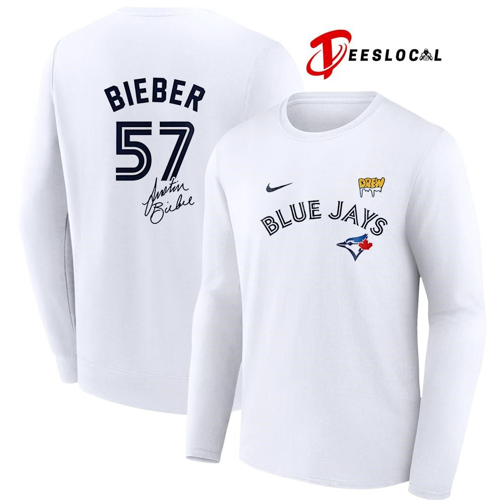 Justin Bieber x Toronto Blue Jays world series signature logo shirt Unisex
