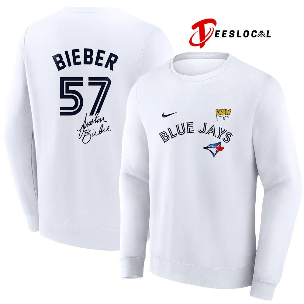Justin Bieber x Toronto Blue Jays world series signature logo shirt Unisex