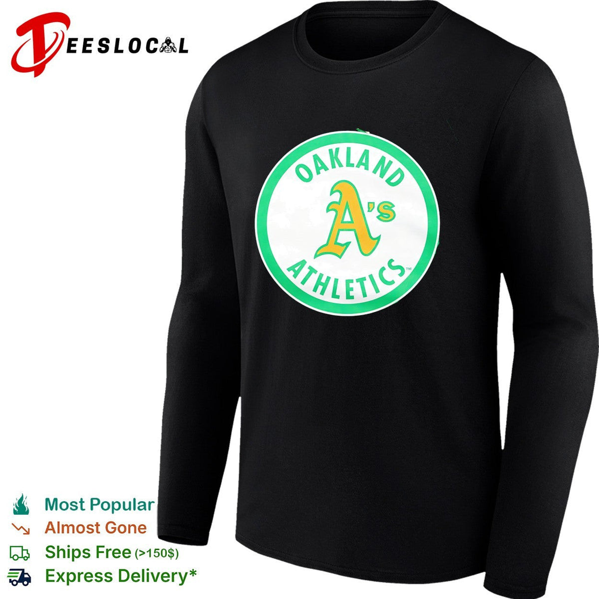 Oakland Athletics classic elephant circle A vintage logo shirt Unisex