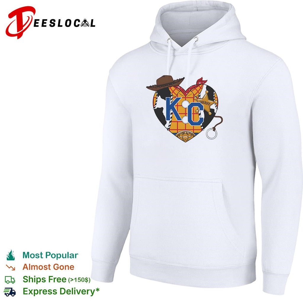 KC heart cowboy hat and sheriff badge western style illustration graphic shirt Unisex