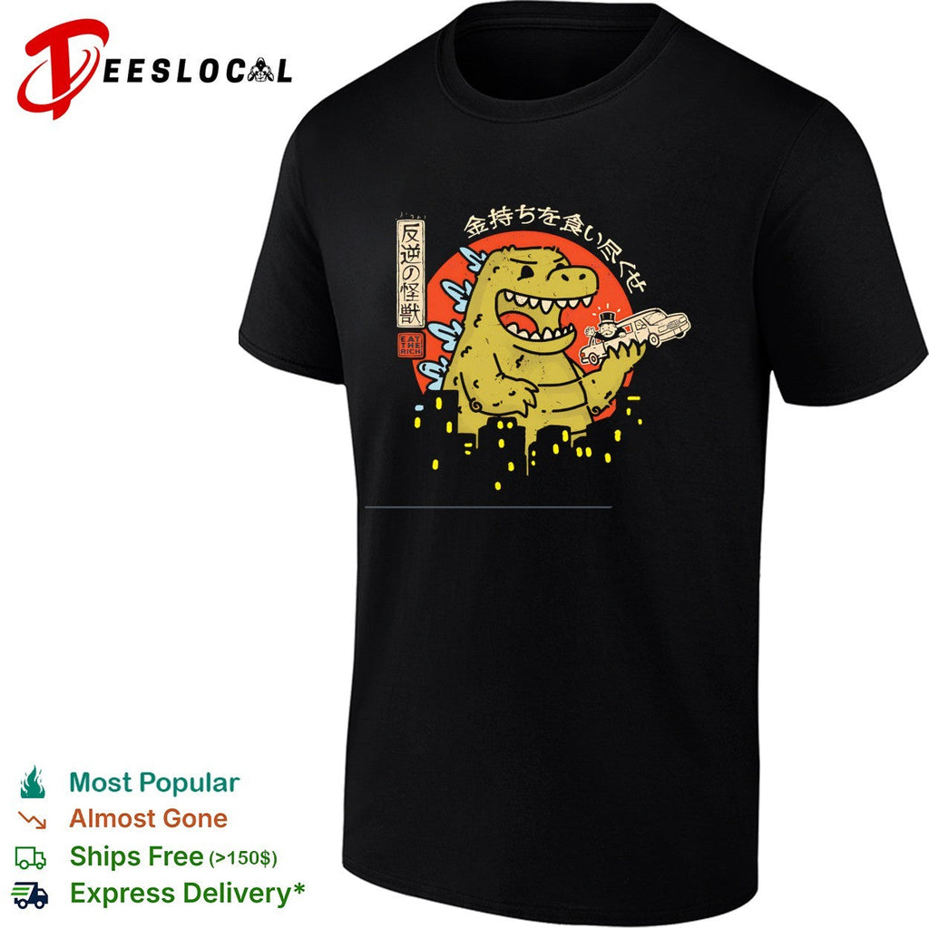 Kaiju vs Rich Uncle Pennybags Eat the Rich shirt Unisex