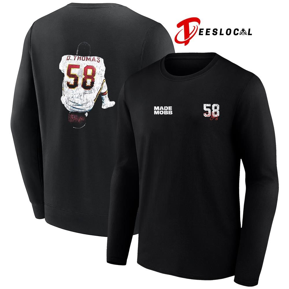 Kansas City Chiefs Derrick Thomas X MADE MOBB 58 signature graphic shirt Unisex