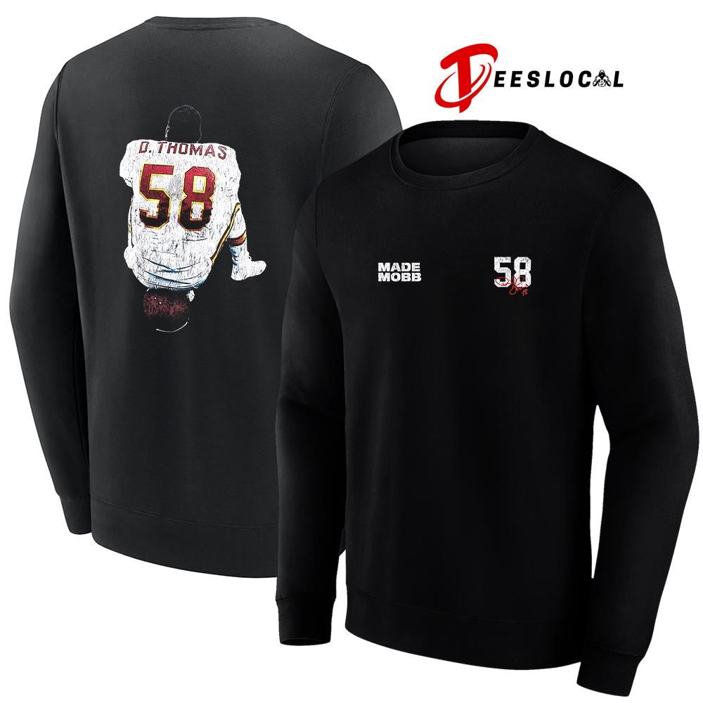 Kansas City Chiefs Derrick Thomas X MADE MOBB 58 signature graphic shirt Unisex