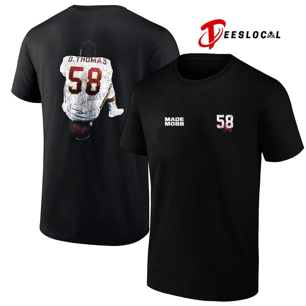Kansas City Chiefs Derrick Thomas X MADE MOBB 58 signature graphic shirt Unisex