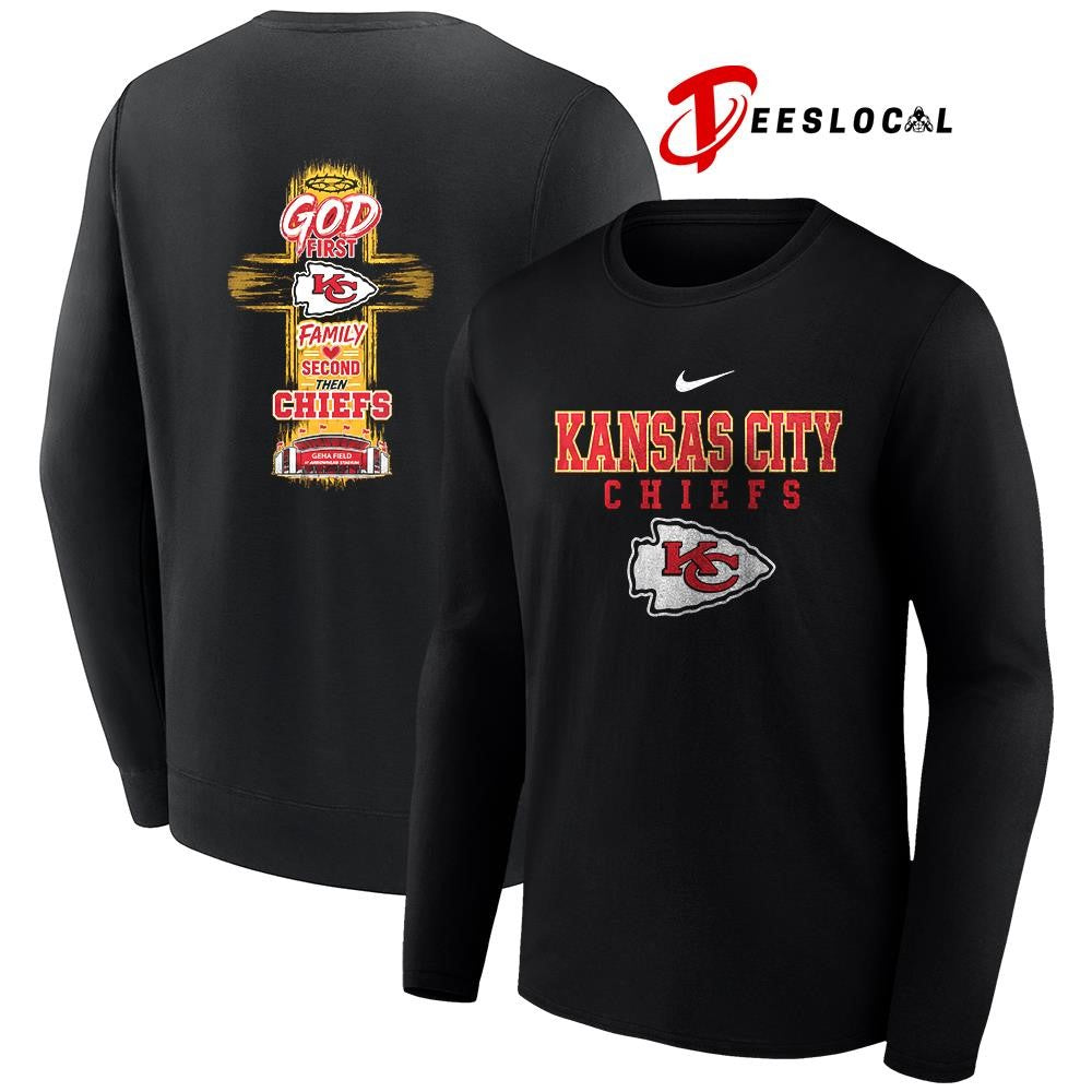 Kansas City Chiefs God first family second cross shirt Unisex
