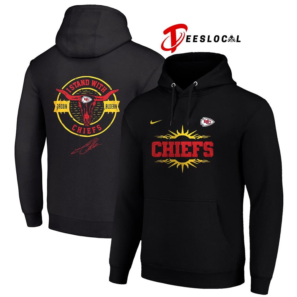 Kansas City Chiefs x Jason Aldean I stand signature logo shirt ] Unisex