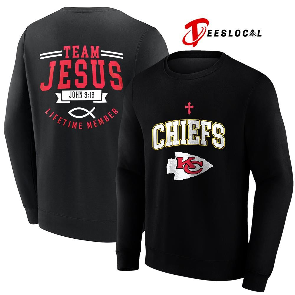 Kansas City Chiefs x team Jesus lifetime member John 3 16 logo shirt Unisex