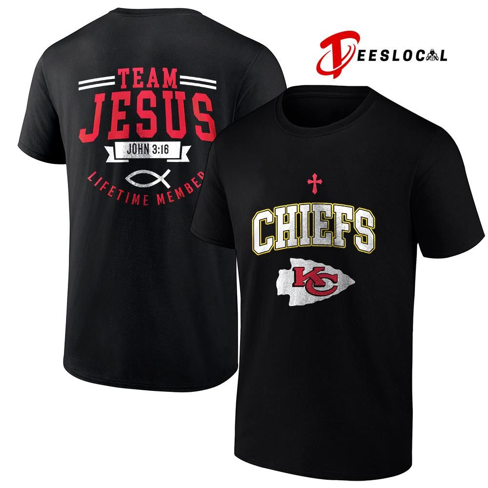 Kansas City Chiefs x team Jesus lifetime member John 3 16 logo shirt Unisex