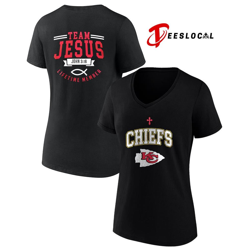 Kansas City Chiefs x team Jesus lifetime member John 3 16 logo shirt Unisex