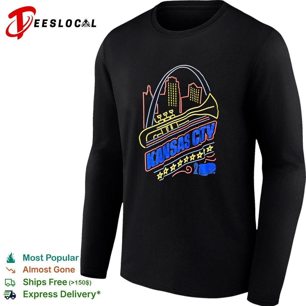 Kansas City FIFA 26 World Cup Gateway Arch Trumpet Skyline shirt Unisex