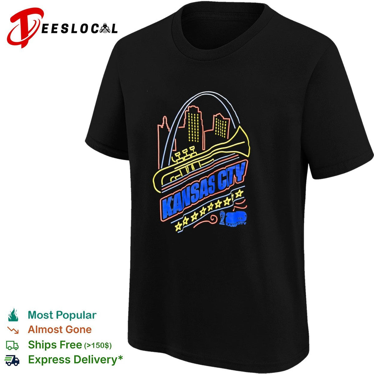 Kansas City FIFA 26 World Cup Gateway Arch Trumpet Skyline shirt Unisex