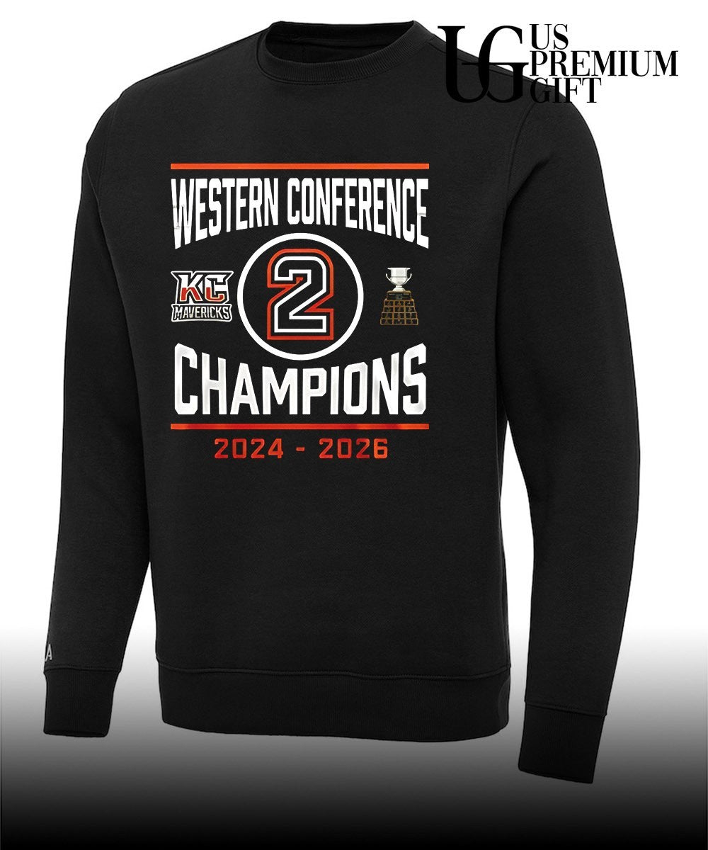 Kansas City Mavericks 2024-2026 ECHL Western Conference Champions Locker Room shirt Unisex
