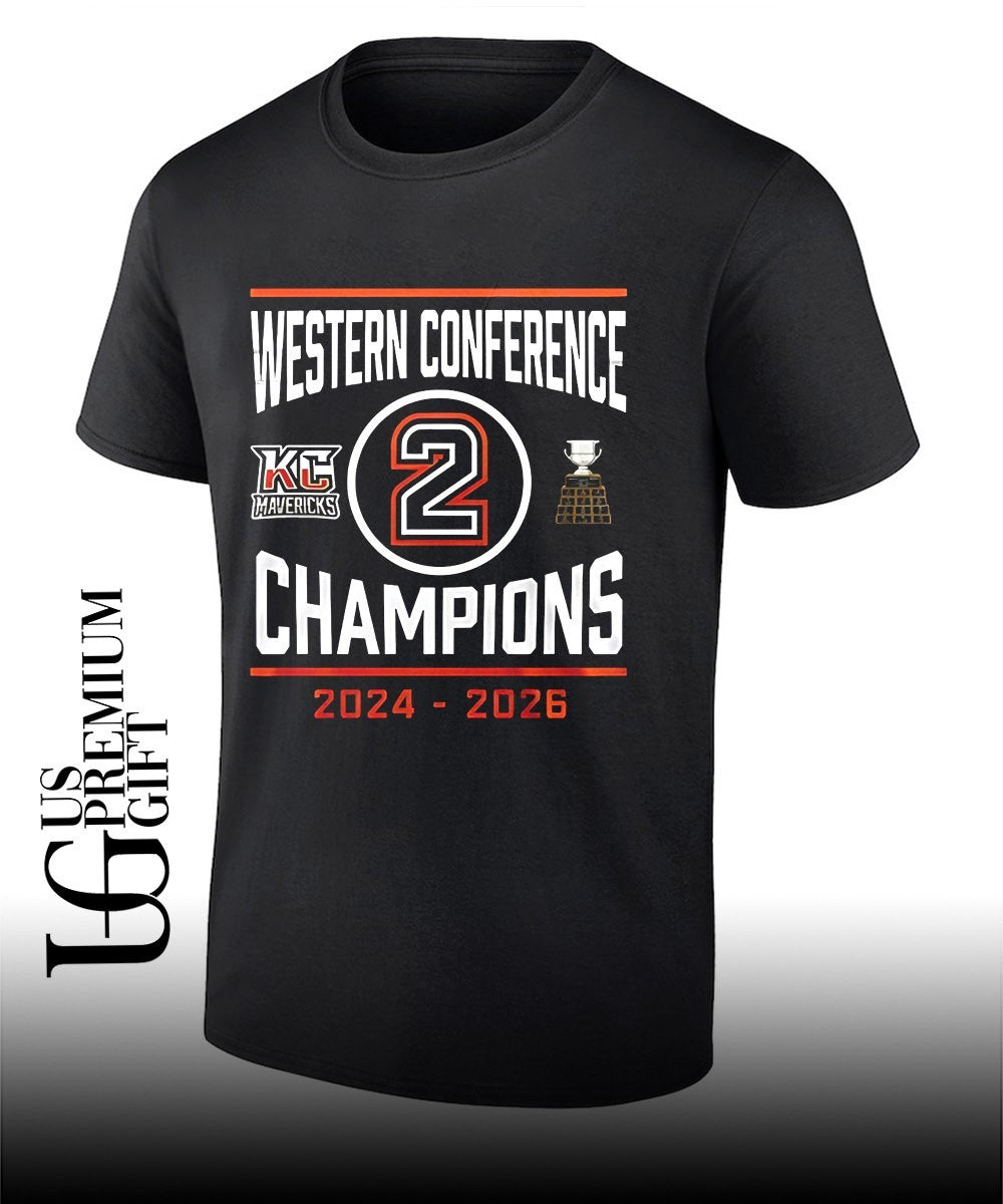 Kansas City Mavericks 2024-2026 ECHL Western Conference Champions Locker Room shirt Unisex