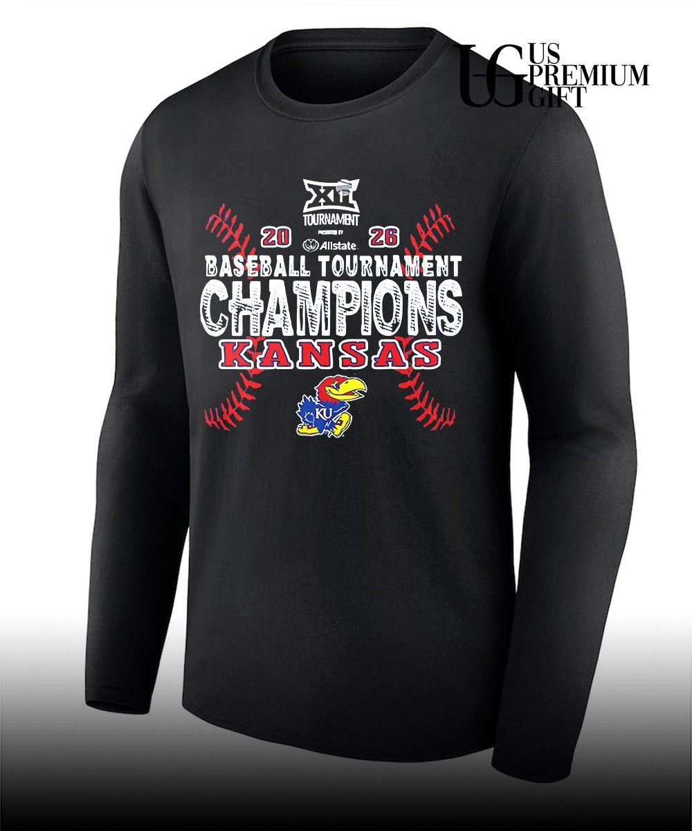 Kansas Jayhawks 2026 Big 12 Baseball Tournament Champions shirt Unisex
