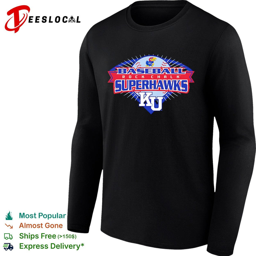 Kansas Jayhawks Baseball Rock Chalk Superhawks KU shirt Unisex
