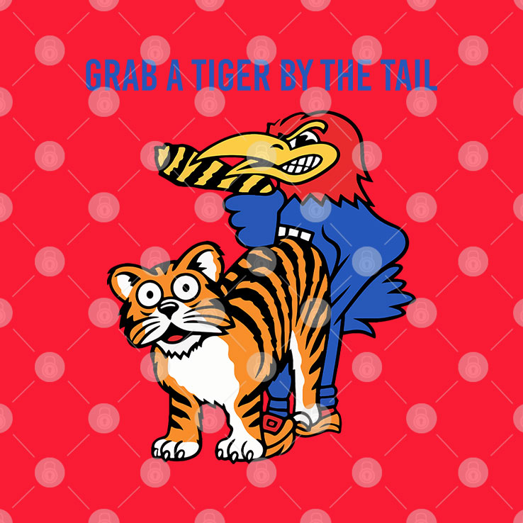 Kansas Vs Missouri Rivalry Grab A Tiger By The Tail T Shirt Unisex