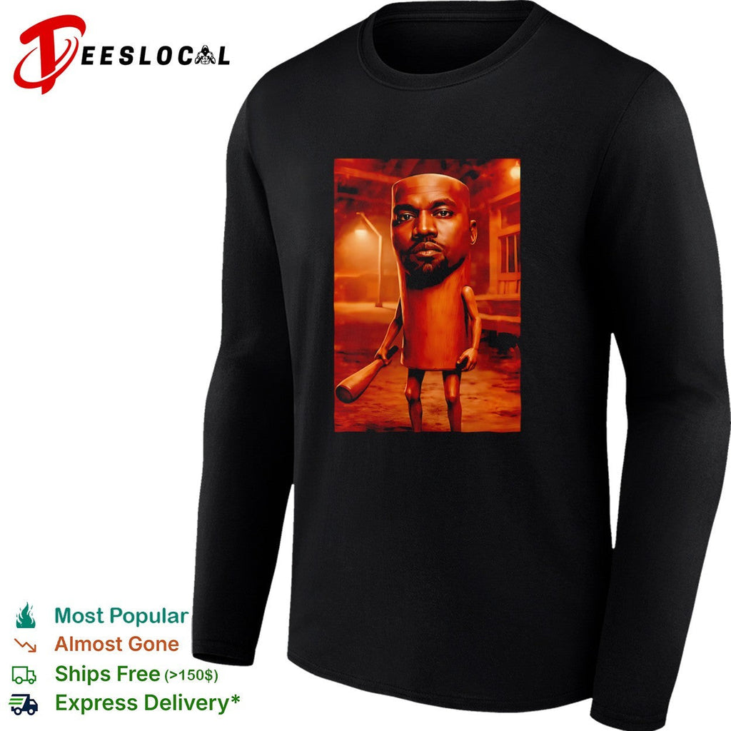 Kanye West wooden figurine bat shirt Unisex
