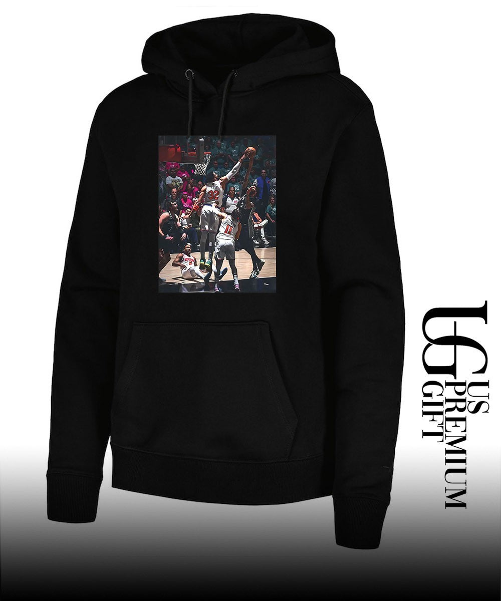 Karl-Anthony Towns Blocks Julian Champagnie photo shirt Unisex