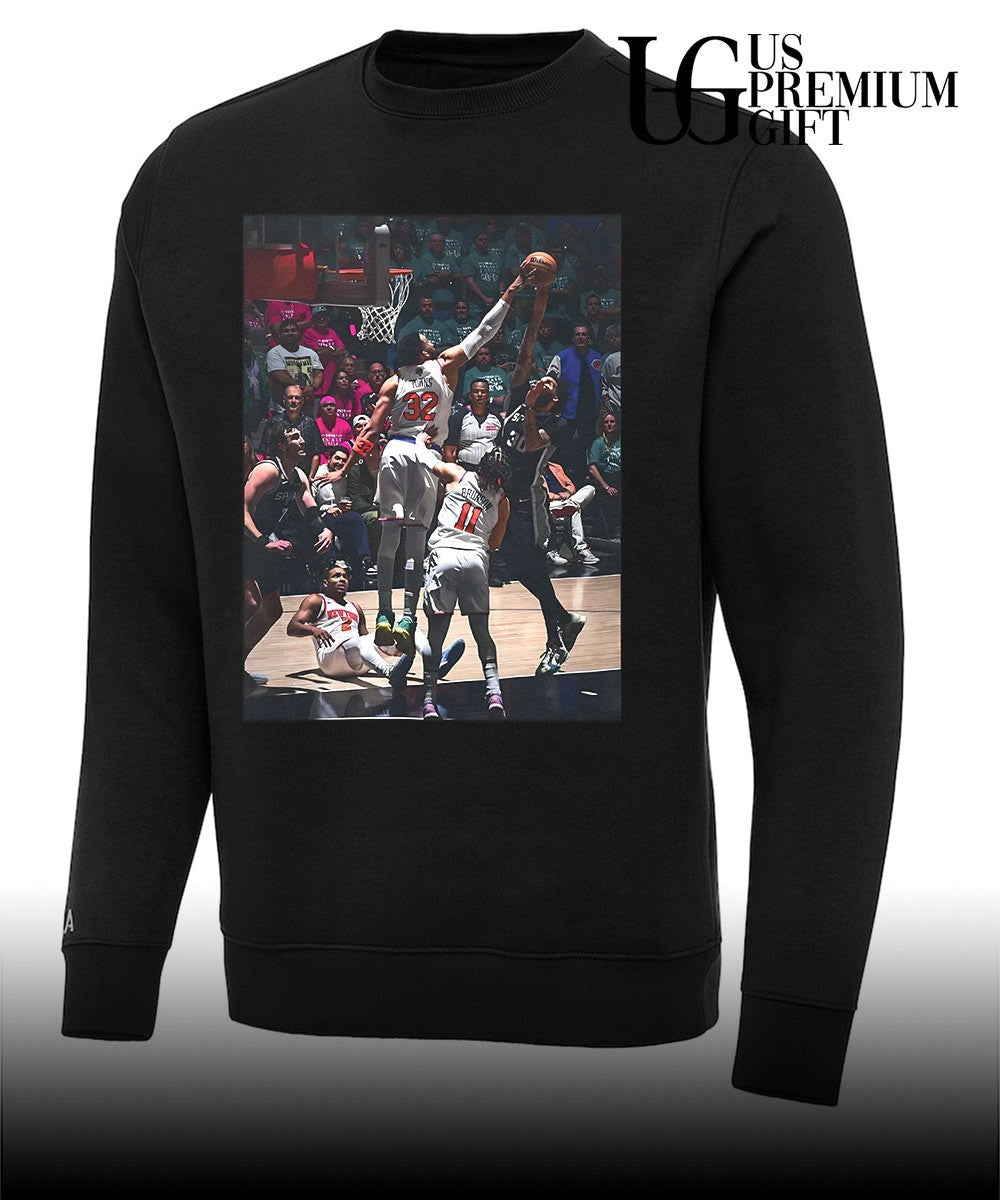 Karl-Anthony Towns Blocks Julian Champagnie photo shirt Unisex