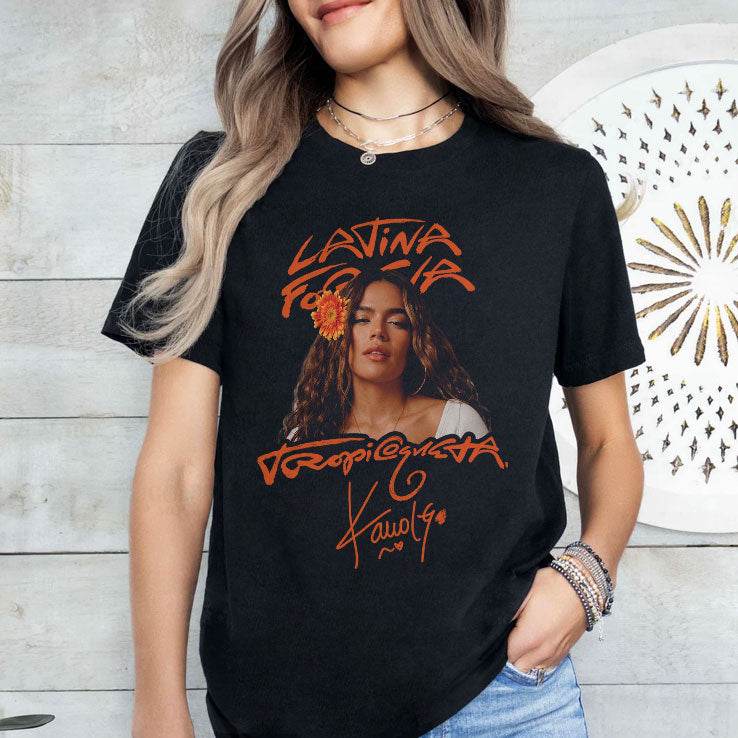 Karol G Viajando Por El Mundo Tropitour Shirt Unisex