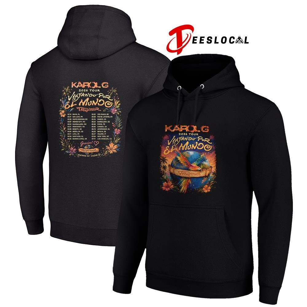 Karol G Viajandu Pur El Mundo dates schedule shirt Unisex
