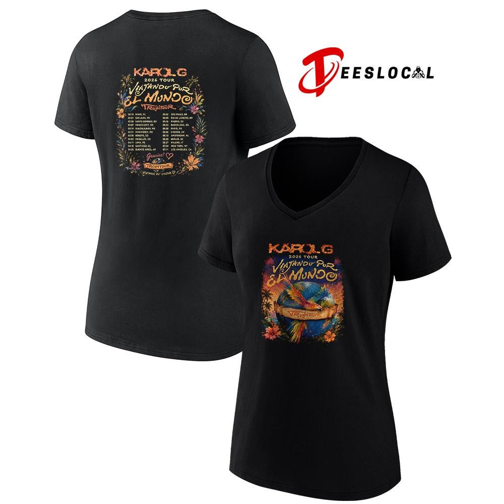 Karol G Viajandu Pur El Mundo dates schedule shirt Unisex