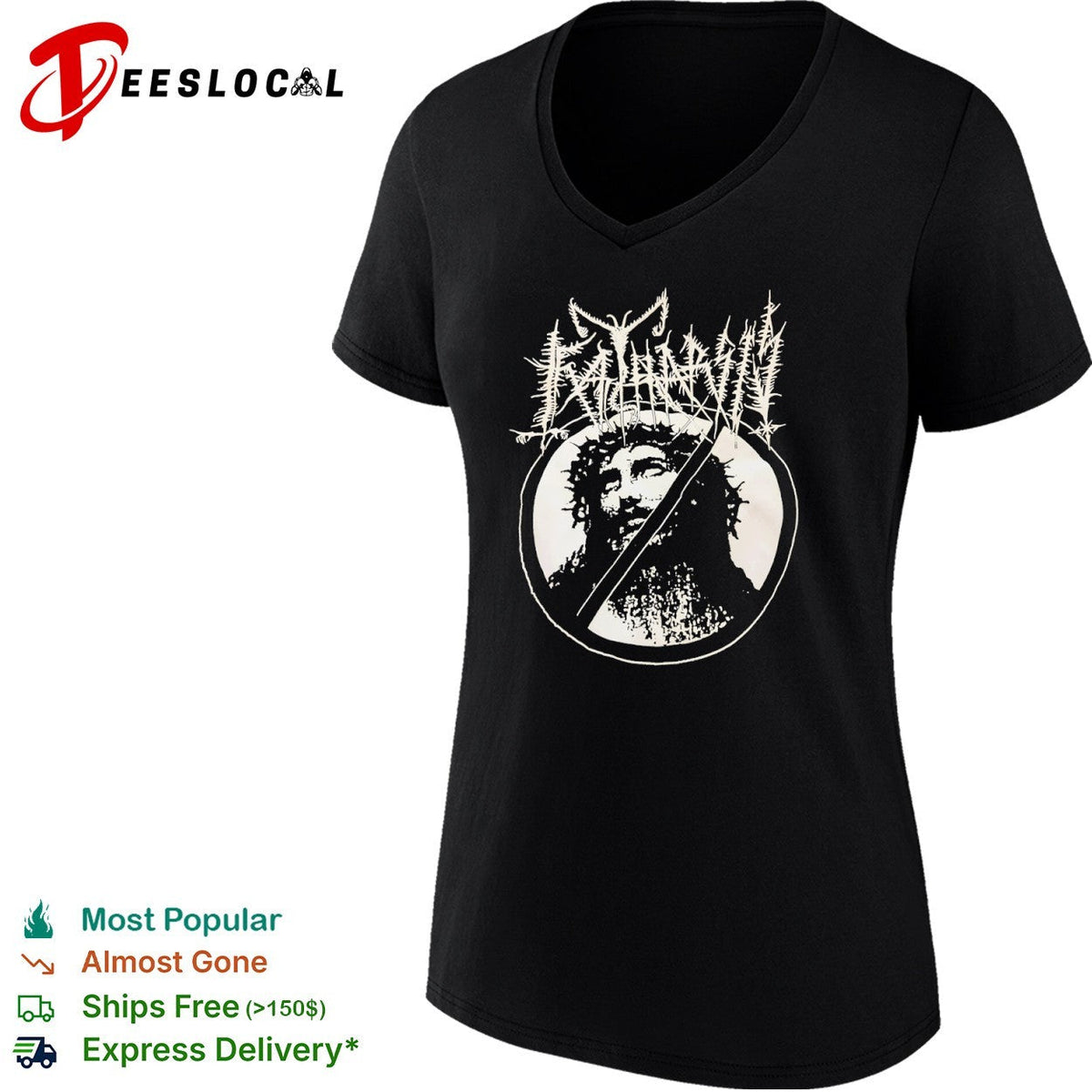 Katharsis Jesus Parody Music Metal Black Shirt Unisex