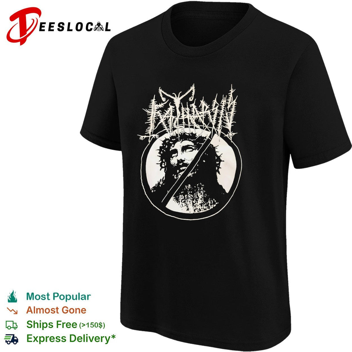 Katharsis Jesus Parody Music Metal Black Shirt Unisex