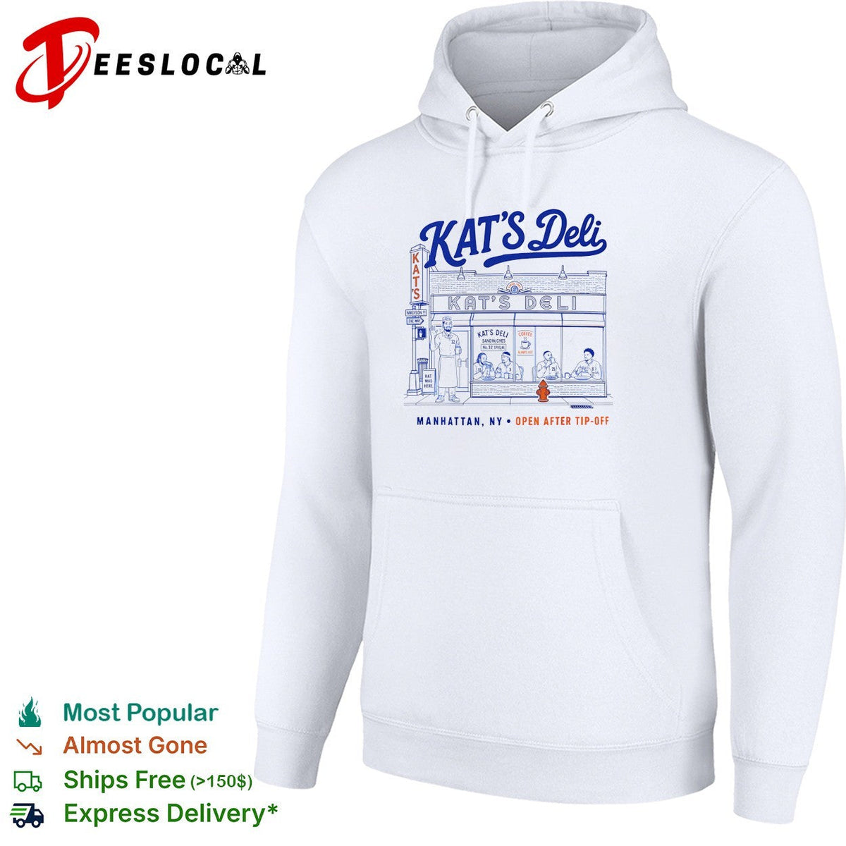 Kat’s Deli Manhattan NY open after tip-off street storefront illustration shirt Unisex