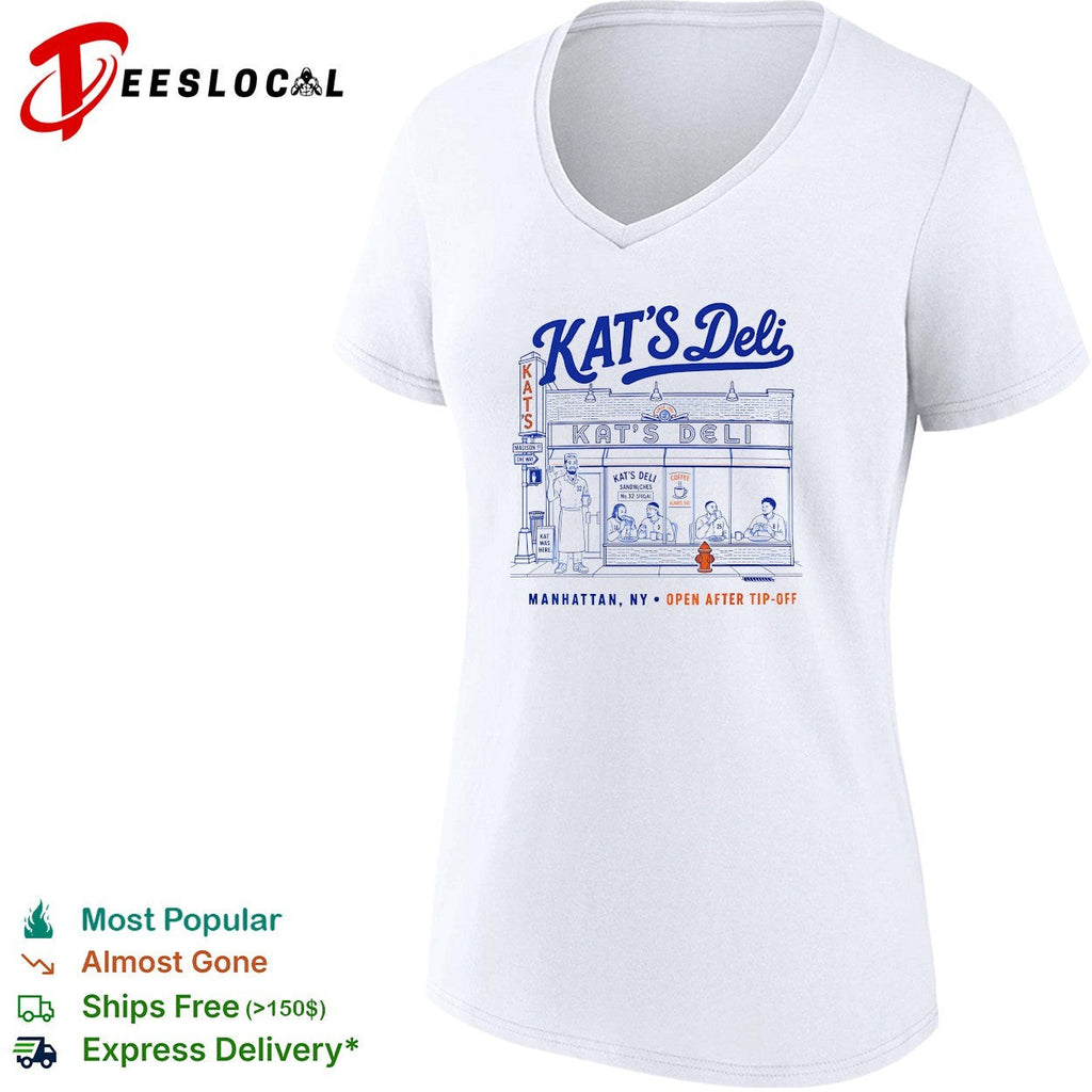 Kat’s Deli Manhattan NY open after tip-off street storefront illustration shirt Unisex