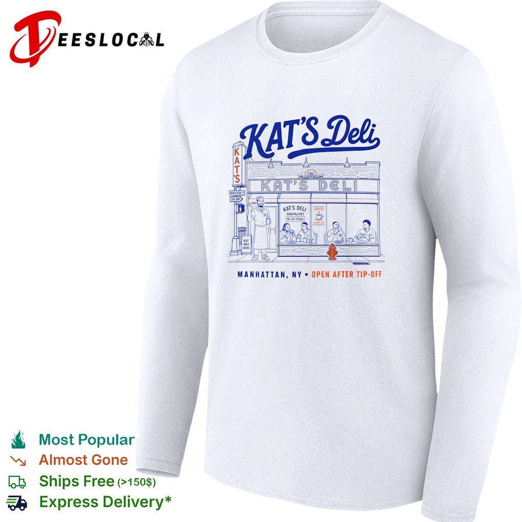Kat’s Deli Manhattan NY open after tip-off street storefront illustration shirt Unisex