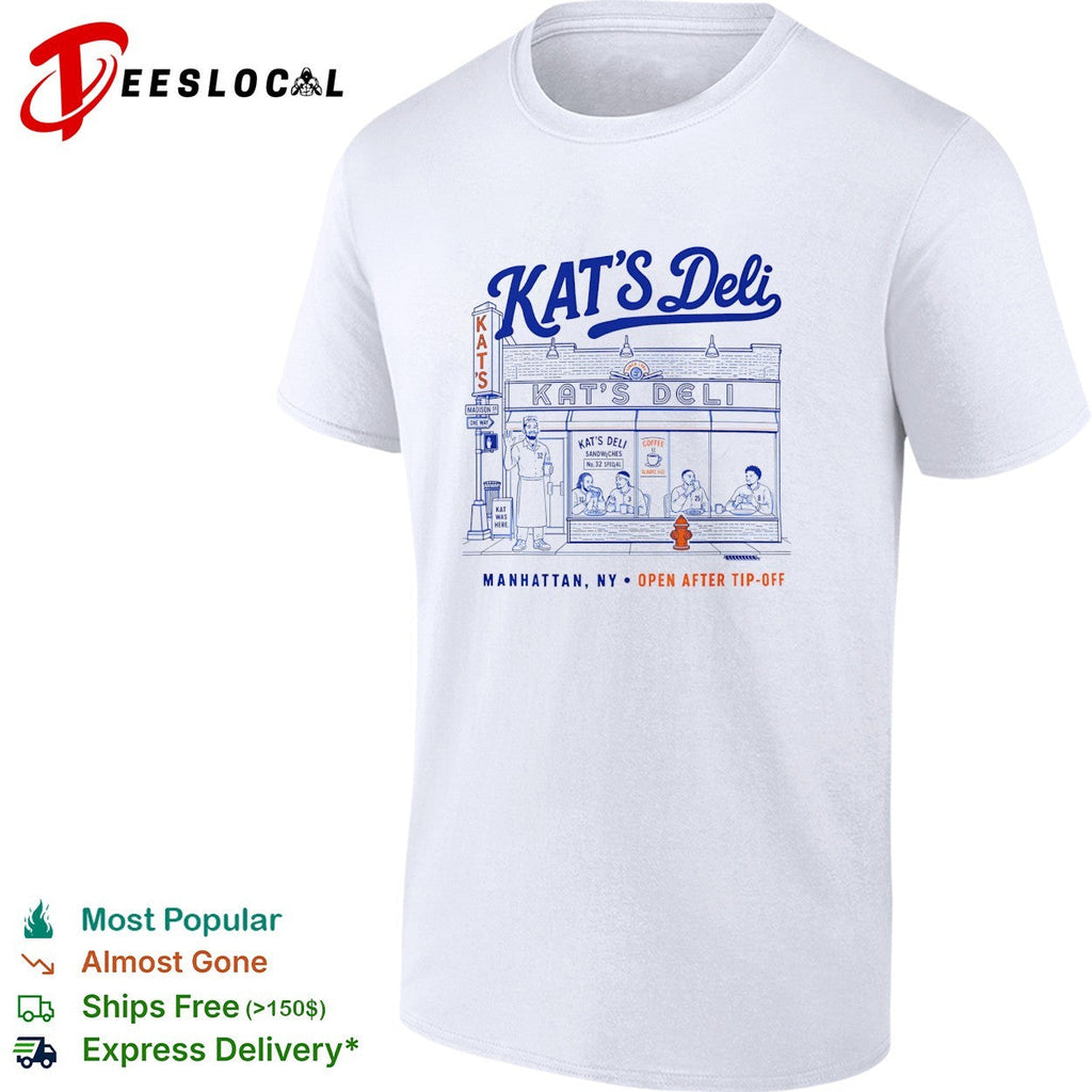 Kat’s Deli Manhattan NY open after tip-off street storefront illustration shirt Unisex