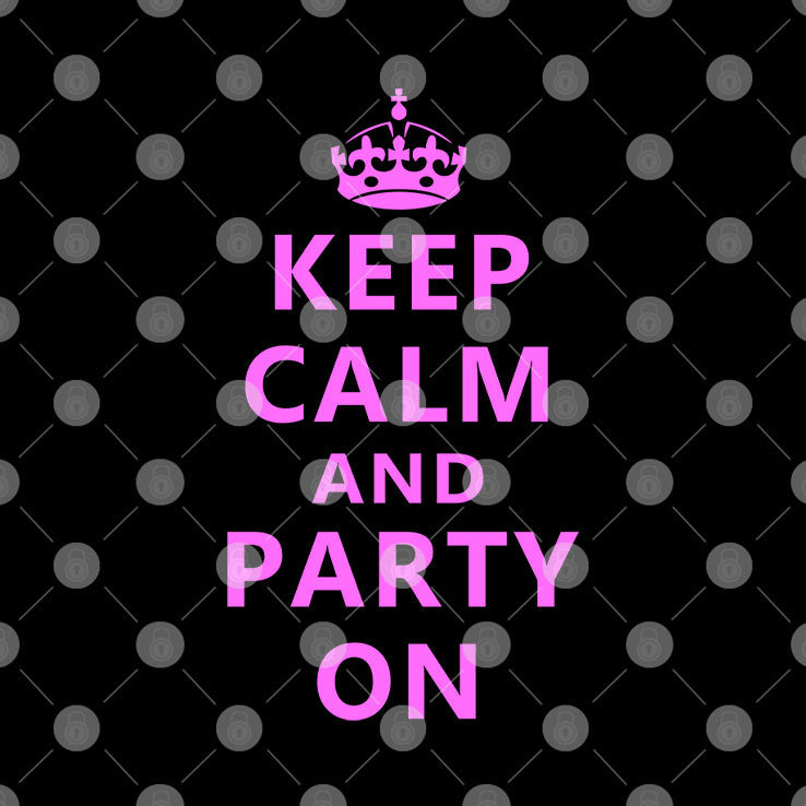 Keep Calm And Party On T Shirt Unisex