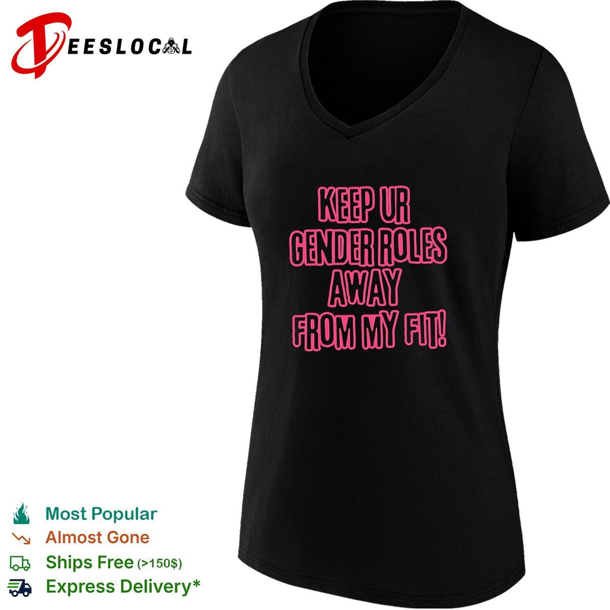 Keep ur gender roles away from my fit vintage pink neon shirt Unisex
