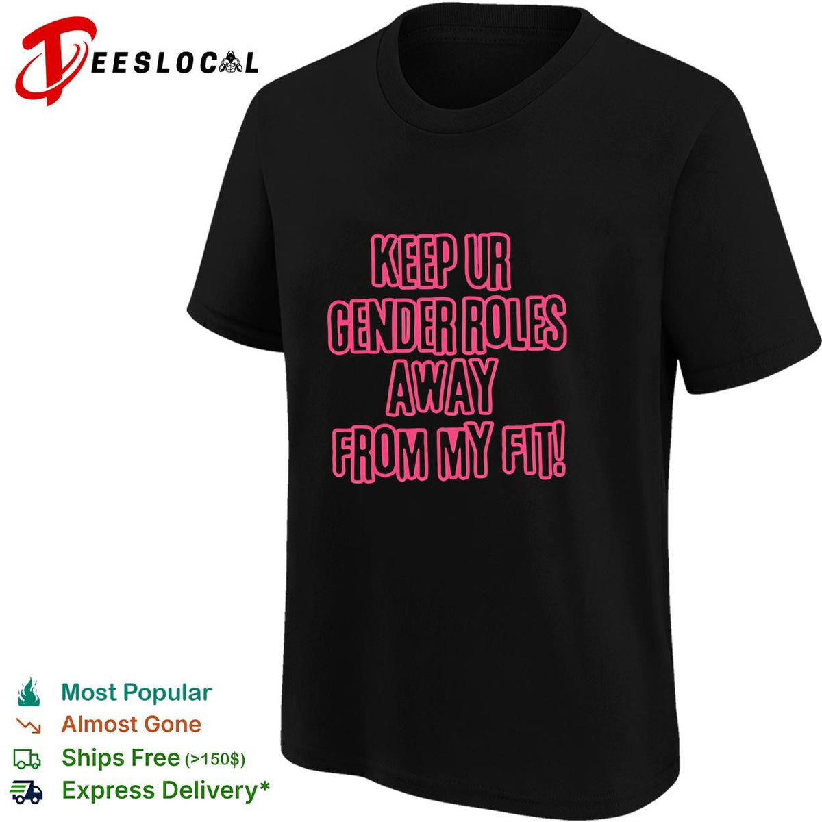 Keep ur gender roles away from my fit vintage pink neon shirt Unisex