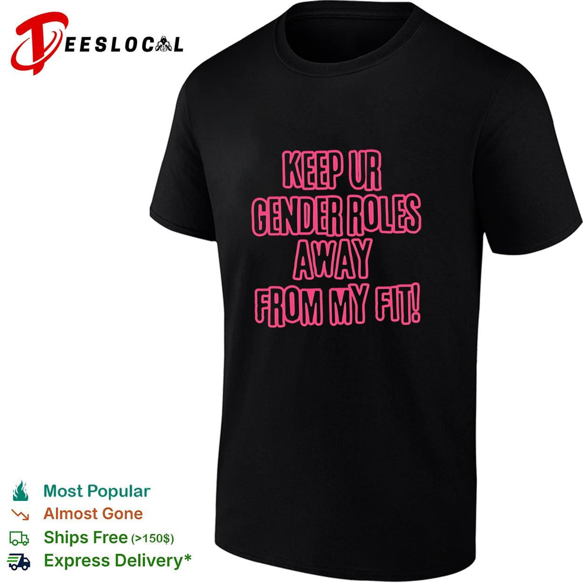 Keep ur gender roles away from my fit vintage pink neon shirt Unisex