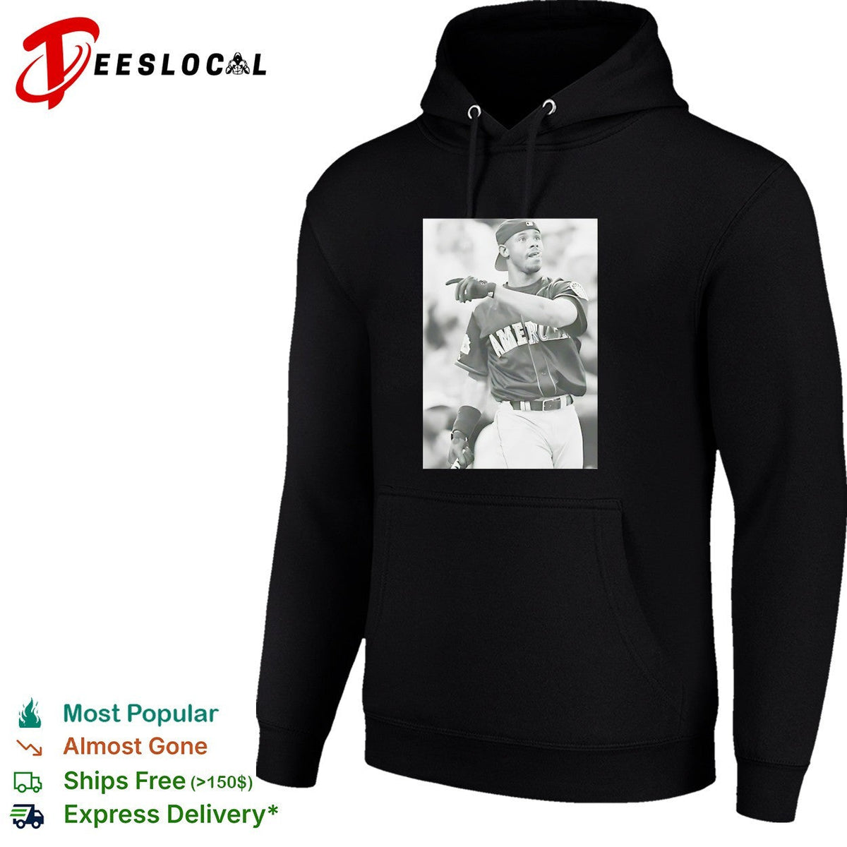 Ken Griffey Jr American League All-Star black white vintage baseball photo shirt Unisex