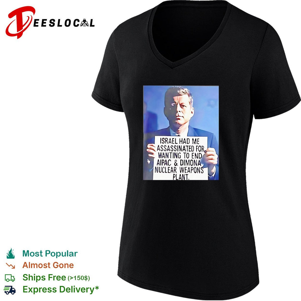 Kennedy Vintage presidential portrait conspiracy theory sign text shirt Unisex