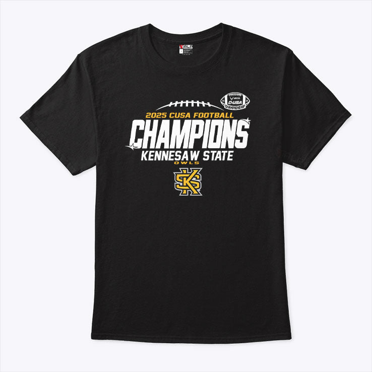 Kennesaw State Owls 2025 C-USA Champs T Shirt Unisex