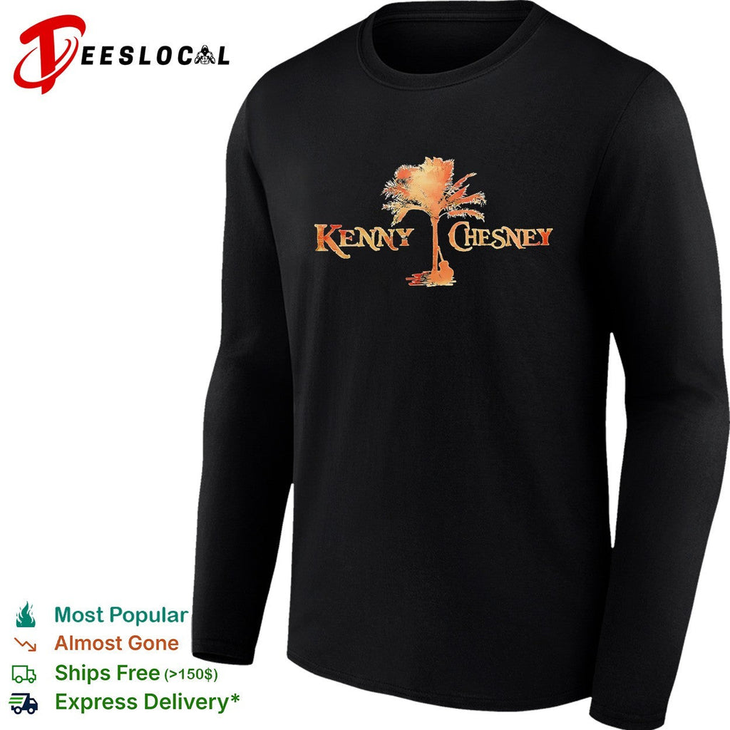 Kenny Chesney palm tree guitar silhouette vintage text shirt Unisex