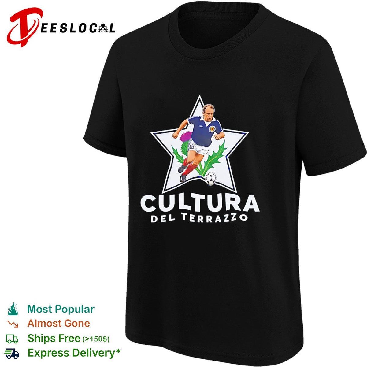 Kenny Dalglish Scotland National Team Cultura Del Terrazzo soccer shirt Unisex